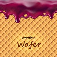 Wafer senza soluzione di continuità e gocciolante crema di bacche blu o marmellata ripetibile