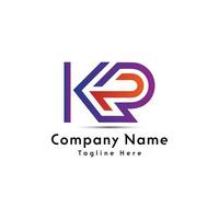 krp lettera creativo logo design icona vettore