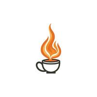 caffè Casa caldo caffè tazza vettore logo design