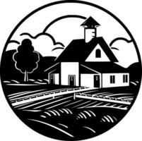 agriturismo, minimalista e semplice silhouette - vettore illustrazione