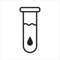 sangue nel test tubo icona vettore, illustrazione, simbolo vettore