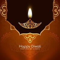 contento Diwali indiano Festival decorativo classico sfondo vettore