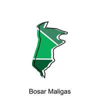 carta geografica città di bosar maligas illustrazione disegno, mondo carta geografica internazionale vettore modello, adatto per il tuo azienda