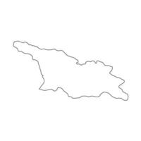 illustrazione vettoriale della mappa della georgia su sfondo bianco