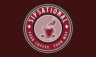 un' professionale caffè negozio Vintage ▾ distintivo logo design vettore