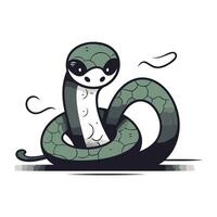 carino cartone animato serpente. vettore illustrazione isolato su un' bianca sfondo.