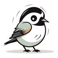 vettore illustrazione di un' carino poco uccello. isolato su bianca sfondo.