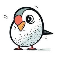 vettore illustrazione di carino cartone animato pinguino. isolato su bianca sfondo.