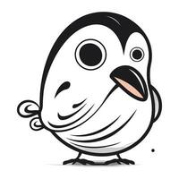 carino cartone animato pinguino su un' bianca sfondo. vettore illustrazione.