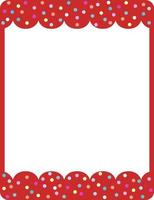 modello di banner cornice ricciolo rosso vuoto vettore