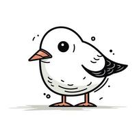 carino poco uccello cartone animato vettore illustrazione grafico design. eps10