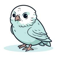 vettore illustrazione di un' carino cartone animato pappagallo. isolato su bianca sfondo.