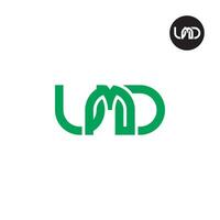 lettera umd monogramma logo design vettore