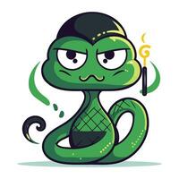 carino cartone animato serpente. vettore illustrazione nel un' piatto stile. isolato su bianca sfondo.