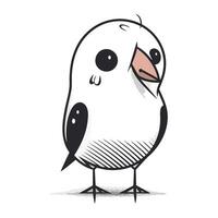 carino cartone animato uccello su un' bianca sfondo. vettore illustrazione. eps 10