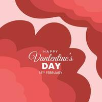 San Valentino giorno astratto sfondo con rosso rosa colore vettore