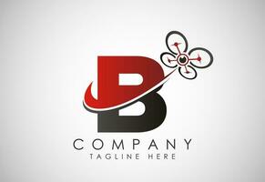 lettera B fuco logo design vettore modello. fuco tecnologia logo cartello simbolo