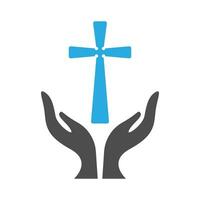 Chiesa simbolo logo design vettore