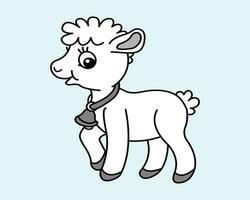cartone animato agnello icona illustrazione modello per molti scopo. disegno lezione per bambini. vettore illustrazione