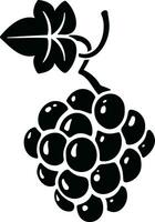 uva, frutti di bosco silhouette monocromatico illustrazione vettore
