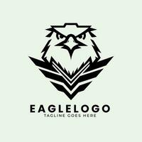 aquila logo disegno, minimo aquila viso logo modello vettore