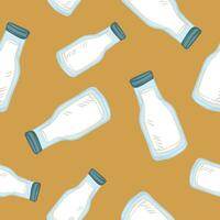 in bottiglia latte, latteria prodotti senza soluzione di continuità modello vettore