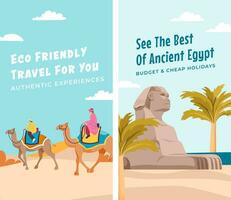 vedere migliore di antico Egitto, eco amichevole viaggio vettore