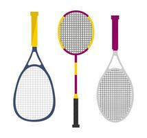 badminton o tennis racchette, gli sport e rilassare vettore
