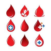 immagini del logo goccia di sangue vettore