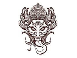 tradizionale balinese maschera illustrazione vettore