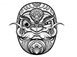 tradizionale balinese maschera illustrazione vettore