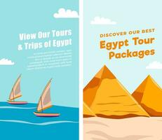 dai un'occhiata su viaggio pacchi per esotico posti Egitto vettore