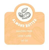 mandorla burro glutine gratuito non ogm Prodotto, etichetta vettore
