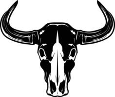 Toro cranio vettore illustrazione, Toro animale, cervo, mucca, Longhorn cranio logo clip arte simbolo azione vettore Immagine