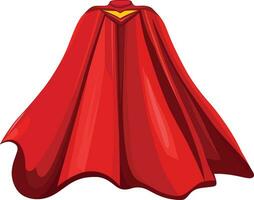 rosso supereroe mantello, seta tessuto mantello vettore illustrazione, mago mantello, rosso mantello, mantello, spalla mantello, rosso capelet azione vettore Immagine
