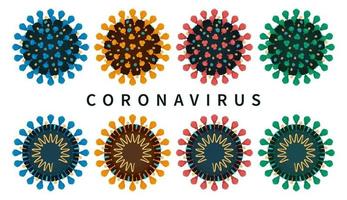 la struttura del set isolato di coronavirus covid-19 vettore