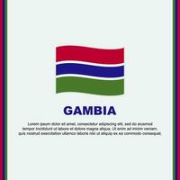 Gambia bandiera sfondo design modello. Gambia indipendenza giorno bandiera sociale media inviare. Gambia cartone animato vettore