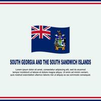 Sud Georgia e il Sud Sandwich isole bandiera sfondo design modello. indipendenza giorno bandiera sociale media inviare. design vettore