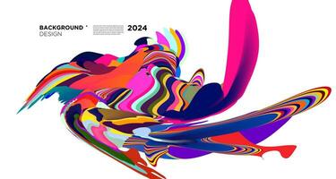 colorato astratto fluido forma per digitale ragnatela bandiera design sfondo modello 2024 vettore