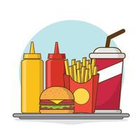 illustrazione di design di fast food vettore