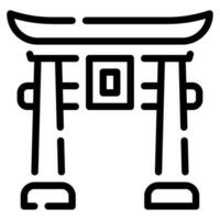 torii icona illustrazione, per uix, infografica, eccetera vettore