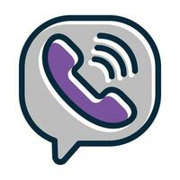 viber vettore di spessore linea pieno buio colori