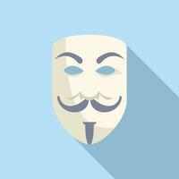 anonimo maschera icona piatto vettore. avatar viso vettore