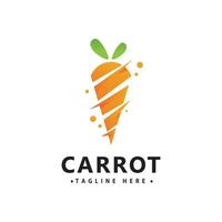 modello di progettazione di vettore dell'icona del logo della carota