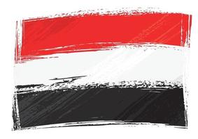 bandiera dello Yemen del grunge vettore