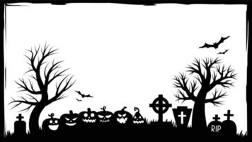 inviti per feste di halloween o biglietti di auguri banner halloween vettore