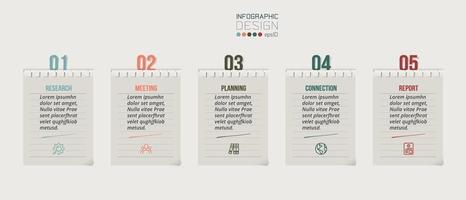 modello di infografica aziendale con design a gradini o opzioni. vettore