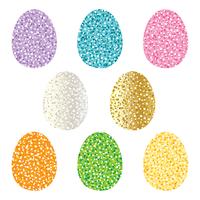 effetto glitter uova di Pasqua vettore