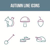 set di icone vettoriali autunno unico