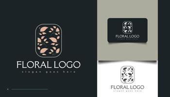 design del logo floreale minimalista vettore